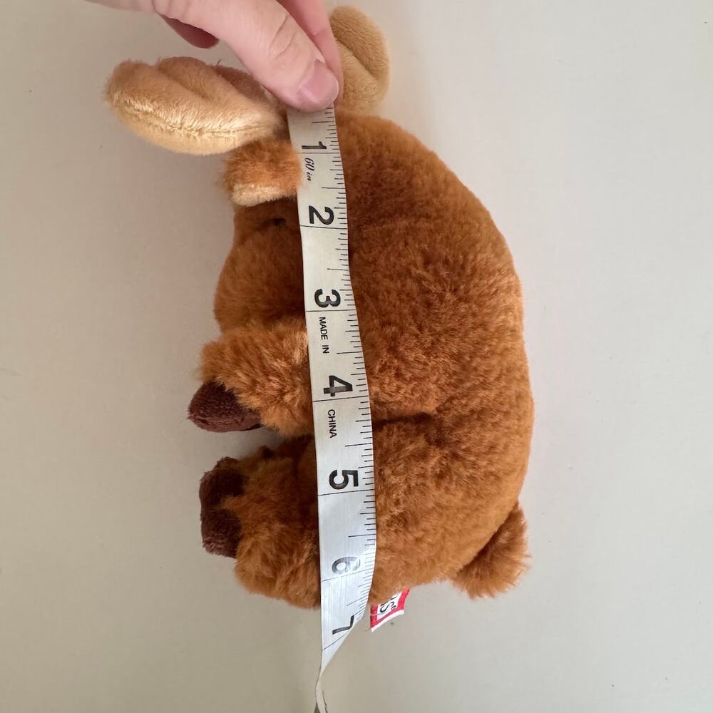 Douglas Lil’ Baby Moose Plush Stuffed Animal Brown Soft - Picture 4 of 6